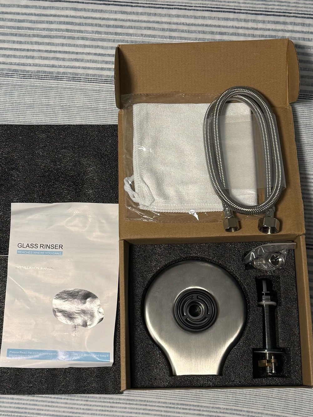 Glass Rinser Sink Accessory - Stainless Steel Finish